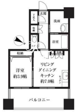 HF西新宿レジデンスウエスト 506 間取り図
