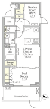 ミレーネ滝野川 113 間取り図