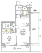 ミレーネ滝野川 413 間取り図