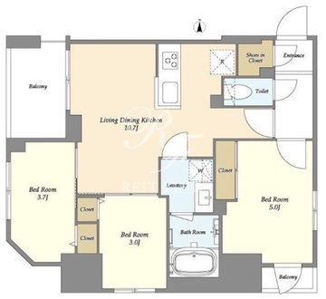 ドゥーエ両国4 301 間取り図