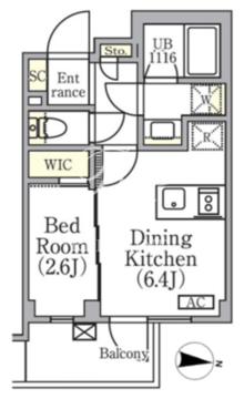 イプセ中野三丁目 205 間取り図