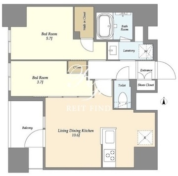 ドゥーエ両国4 1102 間取り図