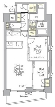 アイフラット明大前 201 間取り図