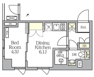 アイフラット明大前 209 間取り図