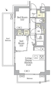 アイフラット明大前 304 間取り図