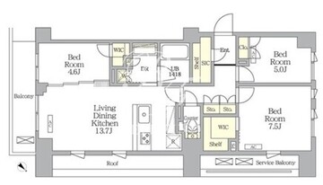 アイフラット明大前 306 間取り図