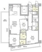 アイフラット明大前 502 間取り図