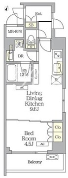 アイフラット明大前 503 間取り図