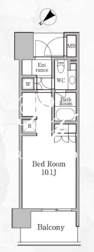 パークフラッツ浅草橋 502 間取り図