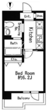 ドゥーエ西大島2 1212 間取り図