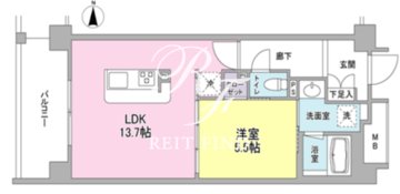 アンビエンテ経堂 411 間取り図