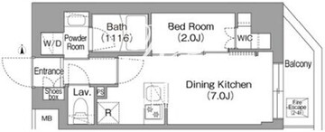 コンフォリア・リヴ大崎 307 間取り図