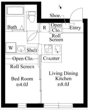 レガーロ上野松が谷 102 間取り図