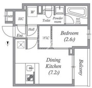 レジデンス経堂桜丘 206 間取り図