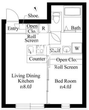 レガーロ上野松が谷 301 間取り図