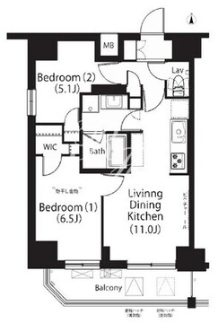 フレンシア文京関口 1204 間取り図