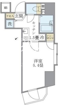 KDXレジデンス元浅草 403 間取り図