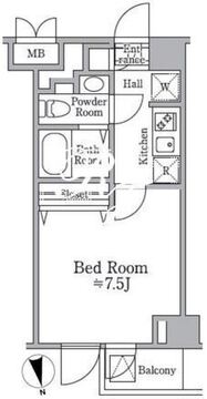 レジディア西小山 204 間取り図