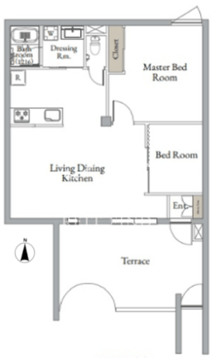 ベルメゾン中村橋ノースNW 102 間取り図