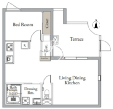 ベルメゾン中村橋ノースNW 106 間取り図