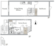ベルメゾン中村橋ノースNW 204 間取り図