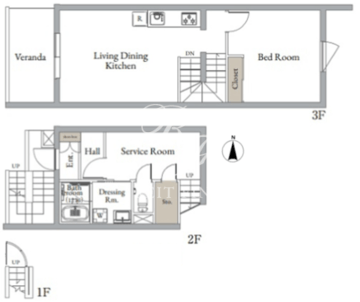 ベルメゾン中村橋ノースNW 204 間取り図