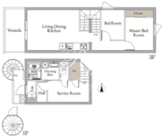 ベルメゾン中村橋ノースNW 205 間取り図