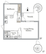 ベルメゾン中村橋ノースNW 206 間取り図