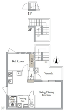 ベルメゾン中村橋ノースNW 306 間取り図