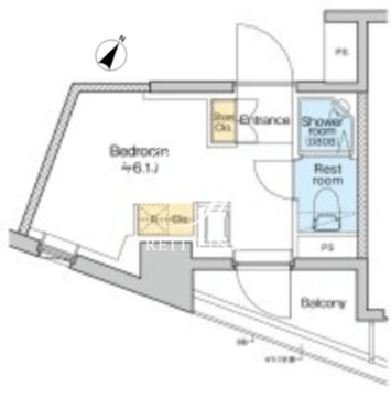 トモア田端 613 間取り図
