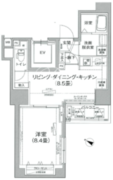 アイルプレミアム文京六義園 804 間取り図