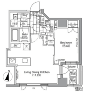 パークハビオ日本橋蛎殻町 506 間取り図