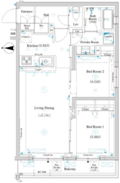 ラティエラ滝野川 501 間取り図