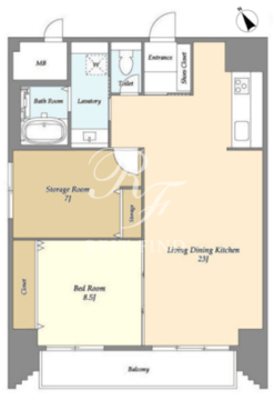 ＢｌｕＲｏｃｋ神楽坂 510 間取り図
