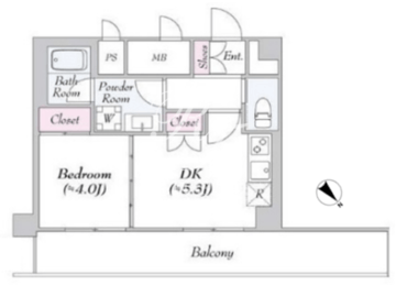 ＢｌｕＲｏｃｋ神楽坂 802 間取り図