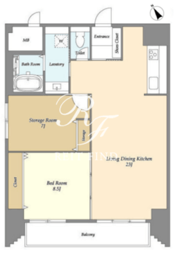 ＢｌｕＲｏｃｋ神楽坂 905 間取り図