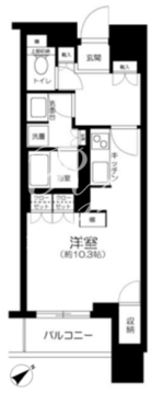 ブリリアタワーズ目黒 N-614 間取り図
