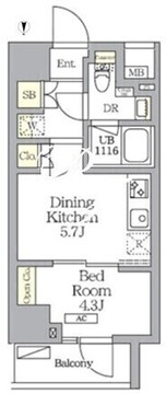 NOGATA RESIDENCE 406 間取り図