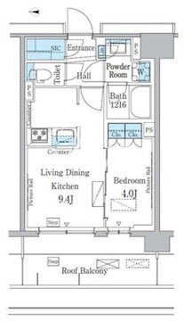 パークアクシス新宿百人町 722 間取り図