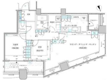 パークタワー勝どき S-1216 間取り図
