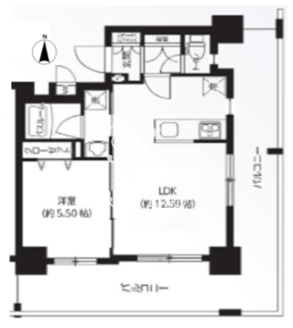 レクシード両国駅前 203 間取り図