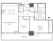 リエトコートアルクスタワー 1502 間取り図