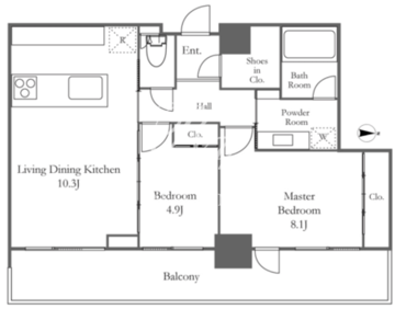 リエトコートアルクスタワー 1502 間取り図