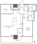 リエトコートアルクスタワー 1405 間取り図