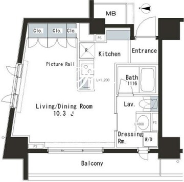 パークアクシス本郷の杜 801 間取り図