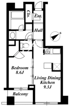 KDXレジデンス高輪 202 間取り図