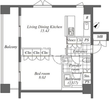 オーパスレジデンス恵比寿 312 間取り図
