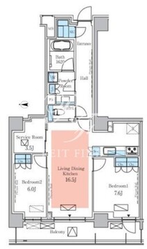 パークアクシス元麻布 402 間取り図