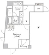 ミリアレジデンス日本橋人形町2 404 間取り図