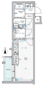 プレミアムキューブ中野 202 間取り図